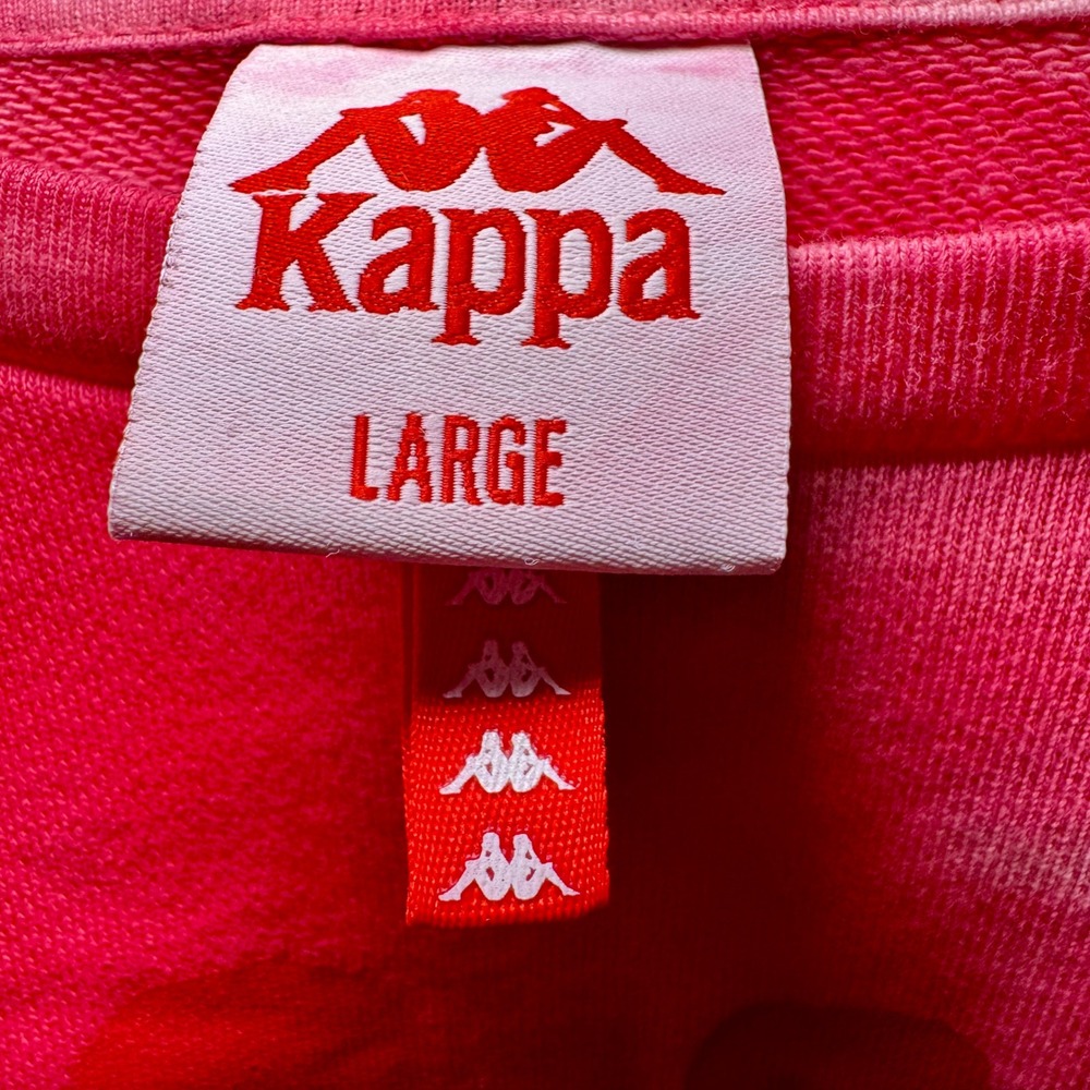 Kappa Cropped‎ Sweatshirt Tie Dye Red Blue Logo Casual Top Large - Picture 4 of 5